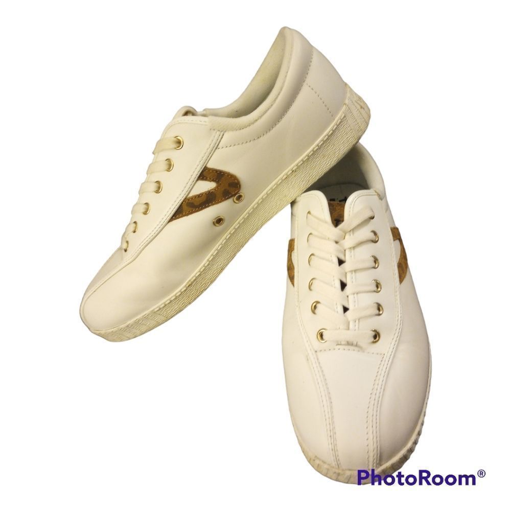 Tretorn nylite Leopard trim sneakers